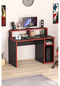 Resim Oyuncu Masası Gamer Model Çalışma Masası Siyah-kırmızı Model Nehir Model 