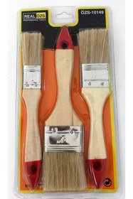 Resim MOBEE Real Özs Ozs-10149 Kestirme Fırça Set 3 Lü Boya Fırça Seti 1410 
