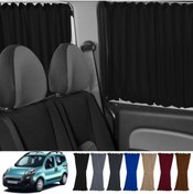 Resim Oto Pandami Citroen Nemo 2007-2015 Uyumlu Siyah Raylı Oto Perde Takımı 