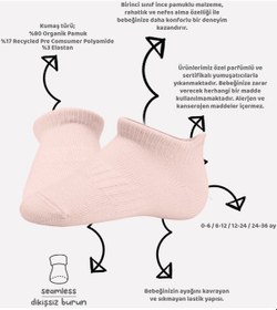 Resim Bistyle 6lı Penye Sneakers Soket Çorap Bs6102 Pembe Ekru 001 