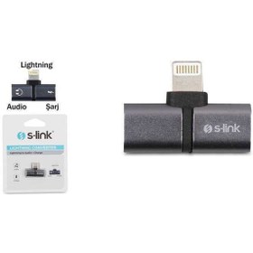 Resim S-Link Sl-ta30m Lightning To Şarj+kulaklık Çevirici 