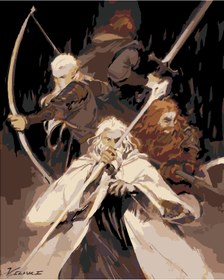 Resim wombhobby LOTR yüzüklerin efendisi Sayılarla Boyama Seti 80X100 Cm Çerçeveli (Kasnağa ) Gerili 