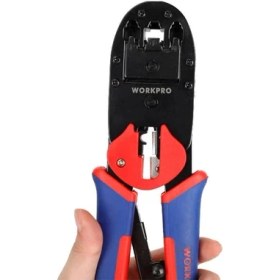 Resim Workpro WP292001 RJ45/RJ11/RJ12/RJ22 Profesyonel Konnektör Sıkma Pensesi 