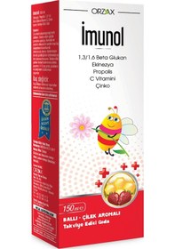 Resim Orzax İmunol Ballı Çilekli Şurup 150 ML 