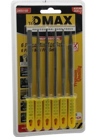 Resim 6pcs Mini Çelik Eğe Seti Düz - Yuvarlak - Yarı Dairesel - Kare - Üçgen 5250 