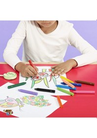 Resim Bic Kids Jumbo Üçgen Elleri Kirletmeyen Yıkanabilir Pastel Boya 