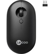 Resim Lecoo Kablosuz 1600DPI 4 Tuşlu Sessiz PC, Mac, Dizüstü Bilgisayar için, USB Mini Alıcı ile Optik Mouse Siyah 