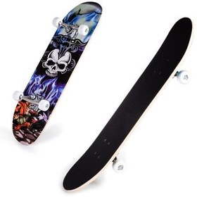 Resim Cosfer Kuru Kafa Silikon Tekerli Zımparalı Ahşap Kaykay 