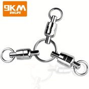 Resim 5 Adet Ağır Hizmet Tipi Paslanmaz Çelik 3 Yönlü Dönerler - Tuzlu ve Tatlı Su Balıkçılığı için Pürüzsüz Bilyalı Rulman, Derin Deniz Aletleri ve Trolling için İdeal, 9KM DWLIFE 