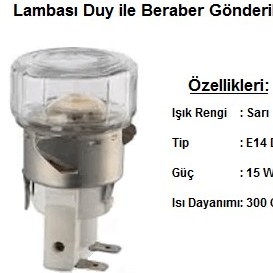 Resim Siemens Ankastre Fırın Aydınlatma Lamba Duyu ve Ampulü 