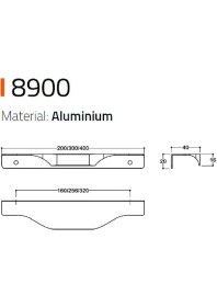 Resim 8900 Entegre Kulp Mat Altın Renk 256 Mm 