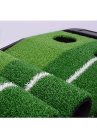 Resim Tdoo Golf Putting Green, Otomatik Top Geri Dönüşü, Taşınabilir 3 Top Ve 1 Golf Putter Çok Renkli 