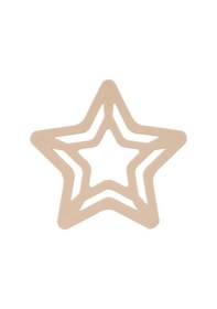 Resim Silikon Diş Kaşıyıcı Yıldız Latte Bej 