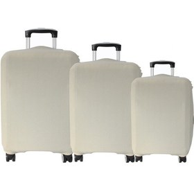 Resim My Bej Valizler İçin Kılıf Seti Kabin Orta Ve Büyük Bej 