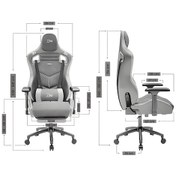 Resim Zio Venom Xl Profesyonel Oyuncu Koltuğu - Antrasit / Fabric Gri - 1595b1301 