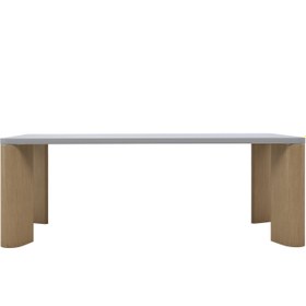 Resim Wing Beton Tabla Meşe Ayak Yemek Masası 