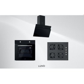 Resim Luno F6501B02 - L3462B - L335B01 Siyah Ankastre Set 