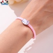 Resim Sanrio için Sevimli Kedi Pembe Dokuma Bilezik - Sevimli ve Çok Yönlü El ile Dokunan Dostluk Bileziği, Basit Tasarım ile Mükemmel, Doğum Günü Hediyesi veya Günlük Aksesuar olarak İdeal, Sevimli Bilezik 