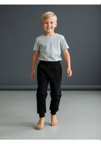Resim Zekids Erkek Çocuk İçi Şardonlu Kalın Eşofman Alt-16658 Siyah 