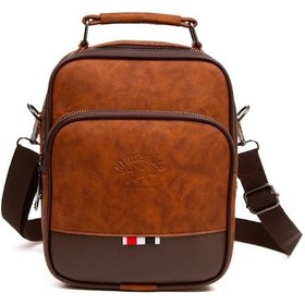 Resim Adelina Bags Kahverengi Crazy Deri El Ve Omuz Çanta Günlük Seyahat Çanta Açık Kahverengi 