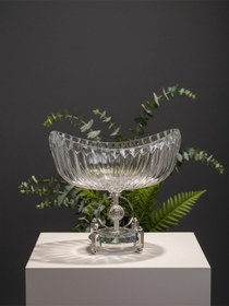 Resim Çnr Home Ahşap Ultra Lüx Premium Kristal Gold Gondol Kase Dekoratif Masa & Salon Aksesuari Gri 