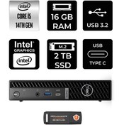 Resim Dell OptiPlex 7020MFF i5-14500T 16GB 2TB SSD W11P Mini Masaüstü Bilgisayar & PER4 USB Bellek 