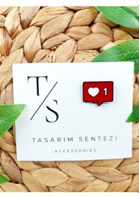 Resim Rozet Metal Broş Yaka Çanta Kıyafet Takı Aksesuar Like Kalp Beğen Çok Renkli 