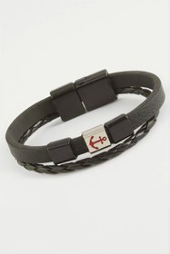 Resim Eco Lounge Çapa Kaliteli Mıknatıslı Suni Deri Bileklik 