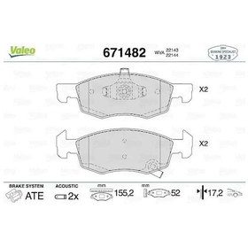 Resim Opel Corsa E On Fren Balatasi 1.2 2015-2019 Valeo 671482 