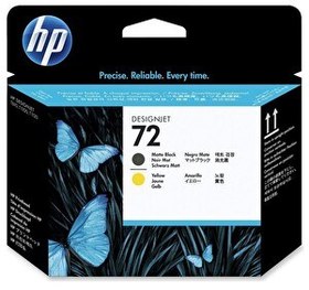 Resim HP 72 Matt Black/Yellow Baskı Kafası Orijinal Plotter Designjet Printhead (C9384A) 
