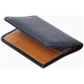 Resim Ryoko Troy Bifold Full Grain Deri Kartlık Lacivert 