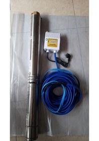 Resim 4Sdm10/5 1Hp Alarko Monofaze 15 Mt Kablolu Ve Panolu Takim Dalgiç Pompa 