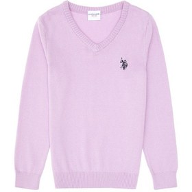 Resim U.S. Polo Assn. Kız Çocuk Lila V Yaka Basic Kazak 50316777-VR034 