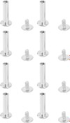 Resim KKPLZZ 100 çift M2 perçin seti, paslanmaz çelik, düz, yuvarlak, altıgen duy, ahşap işleme için, default, 3*12*6mm 