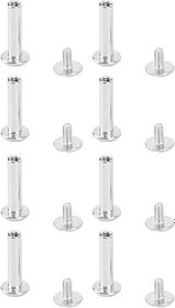 Resim KKPLZZ 100 çift M2 perçin seti, paslanmaz çelik, düz, yuvarlak, altıgen duy, ahşap işleme için, default, 3*12*6mm 