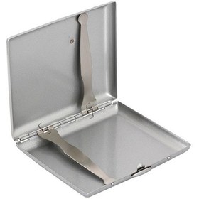 Resim Zekupp Gümüş Gri Kartal Temalı Metal Sigara Tabakası 