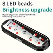 Resim 1 adet Araba Kapı Işığı LED Hoş Geldin Lambası Manyetik Kontrol, Otomatik Açılış Güvenlik Çarpışma Önleyici Aksesuarlar LED Araba Ortam Işığı - USB Şarj 