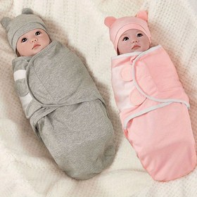 Resim 2 adet Bebek Sutyen Çantası + Şapka, 0-6 Ay Arası Bebekler İçin Yumuşak ve Sevimli Bebek Sutyen Battaniyesi, Kolay Sarma Sutyen, Bebek Battaniyesi, Noel, Cadılar Bayramı, Şükran Günü Hediyesi, Paskalya Hediyesi 