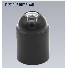 Resim E27 Siyah Düz Duy 