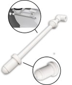 Resim GONDEX Klozet Taharet Çubuğu Uzun (27-34 Cm), Plastik Uçlu, Oynar Perlatörlü 