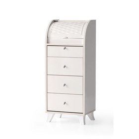 Resim Sivas Gözde Çekmeceli Kiler Dolabı / Ekmeklik - Krem 