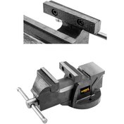 Resim Stilmax Germany 100mm 4" Sabit Tabanlı Özel Alaşım Örslü Mengene 