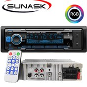 Resim Sunask Sn-306bt Çift Usb Girişli Bluetooth Oto Teyp Araba Teybi Radyo Sd Aux Teyp Çift Amfi Çıkışlı 