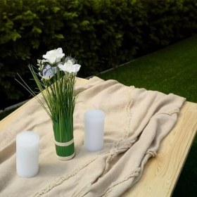 Resim Mena Rise Katlanır Kamp, Piknik ve Bahçe Masası 70X150 cm - Ham Renk 