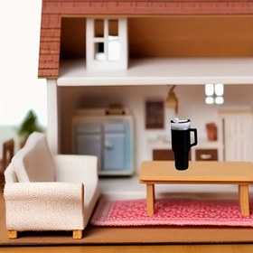 Resim 1 Adet Minyatür Termal Bardaklar Samanla - Dayanıklı Plastik Vakum Yalıtımlı Kahve Kupaları, Karışık Renkler Mini Ev Dekoru için, DIY Model Yiyecek Sahneleri, Bebek Evi ve Demiryolu Düzeni Aksesuarları, Şık Minyatür Tasarım | Dayanıklı Plastik Kupa 