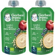 Resim Gerber Organic Yulaflı Elma Ve Yaban Mersini Püresi 110g X 2 Ad PKT.GERBER.026 