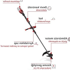 Resim markentegra Akülü Tırpan - 36 V, 43 cm Kesme Genişliği 