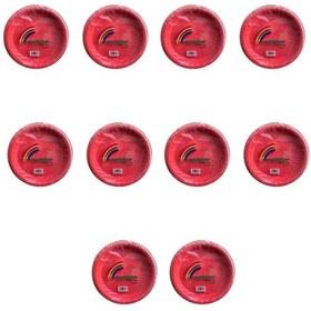 Resim Roll-up Kullan At Renkli Kırmızı Parti Davet Plastik Tabak - 22 Cm. - 25 Adetlik 10 Paket 