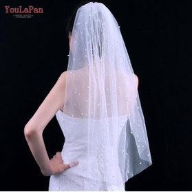 Resim BBA TULLE STORE 50 CM Gelin Duvağı,gelinlik Aksesuarı Nikah ,incili Gelin Duvak NİKAH İNCİLİ DUVAK,GELİN DUVAK, 