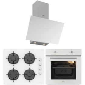 Resim Silverline Esty Karma Ankastre Set ( Esty AEF6601W04 - CS5335W02 - 3481 Flam Beyaz ) 